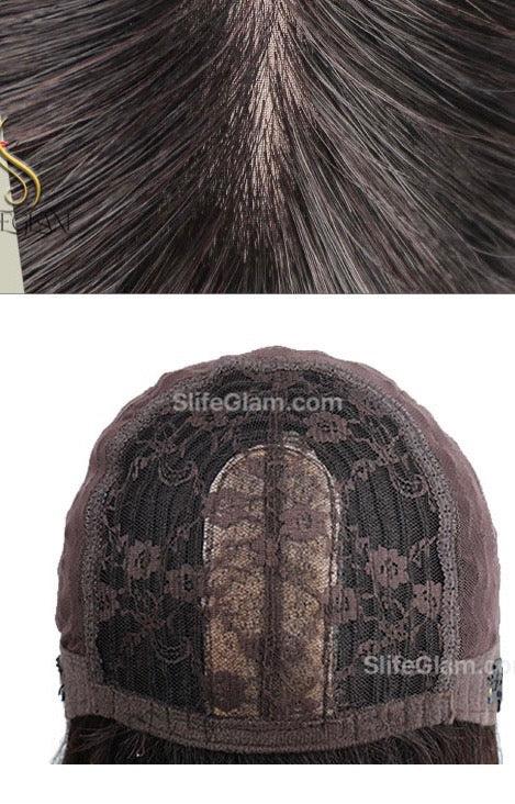 100% Short Brown Human Hair Wig Natural Realistic