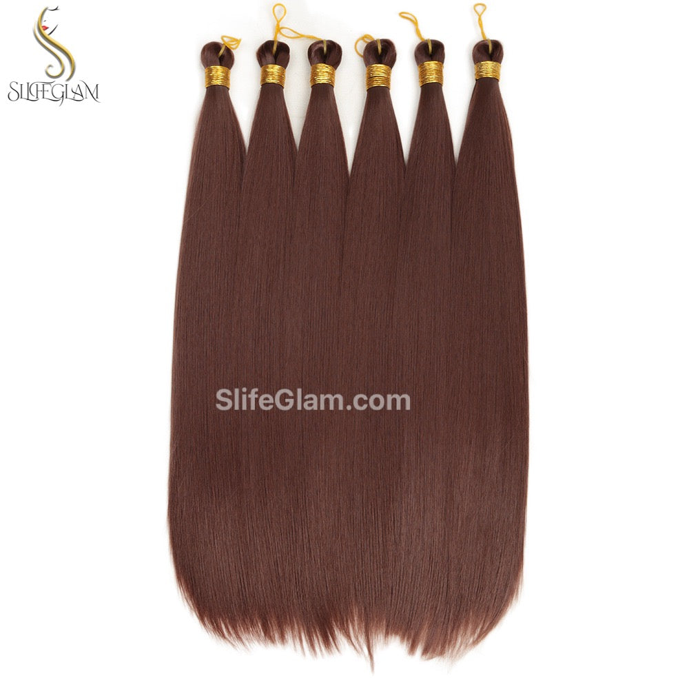 SlifeGlam Crochet Hair Bundle Straight Hair Extensions 22 inches Blonde Black Brown Hair Extensions