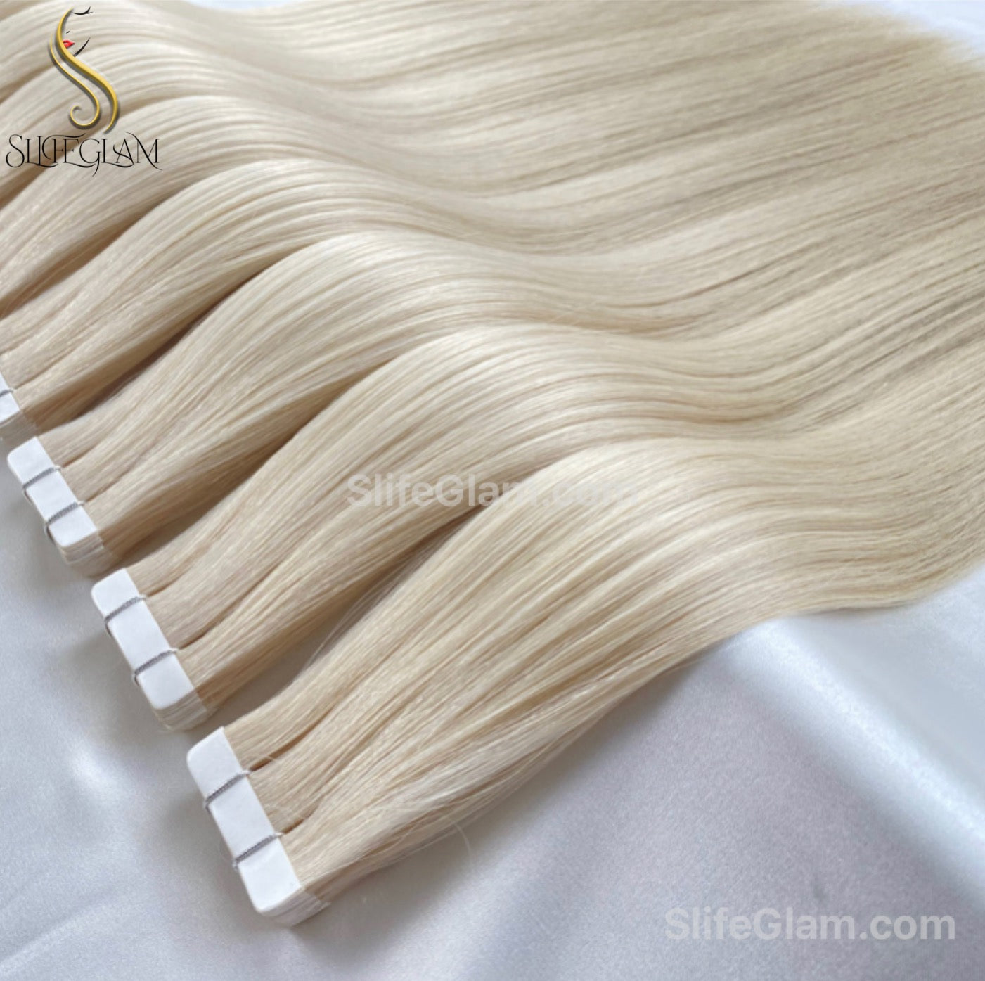 100% Remy Human Hair Blonde Tape-in Hair Extensions 50G Platinum Blonde Honey Blonde Brown Dark Blonde