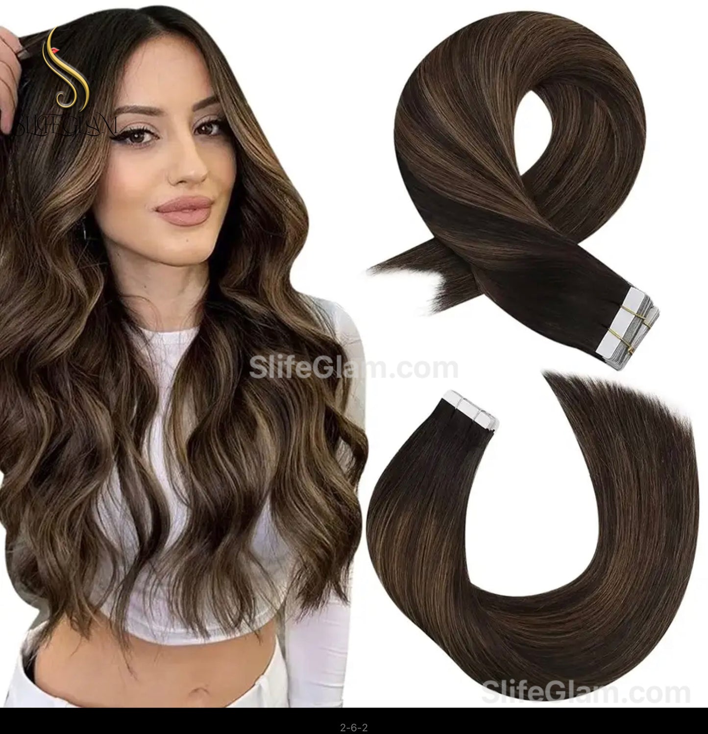 100% Remy Human Hair Ombre Blonde Tape-in Hair Extensions 50G Platinum Blonde Honey Blonde Brown Dark Blonde