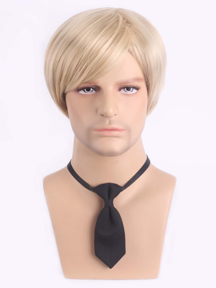 Short Men’s Wig Gender Neutral Wig Blonde Natural Realistic