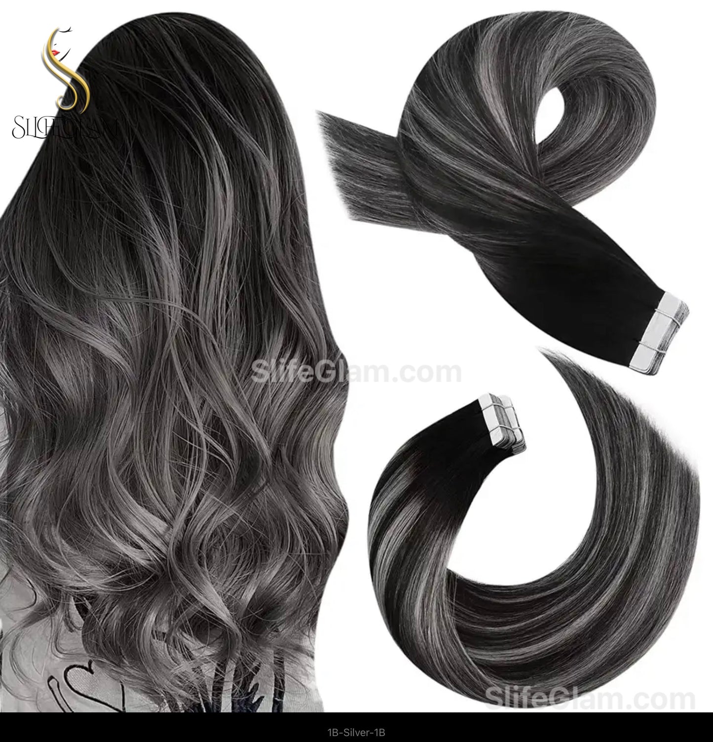 100% Remy Human Hair Ombre Blonde Tape-in Hair Extensions 50G Platinum Blonde Honey Blonde Brown Dark Blonde