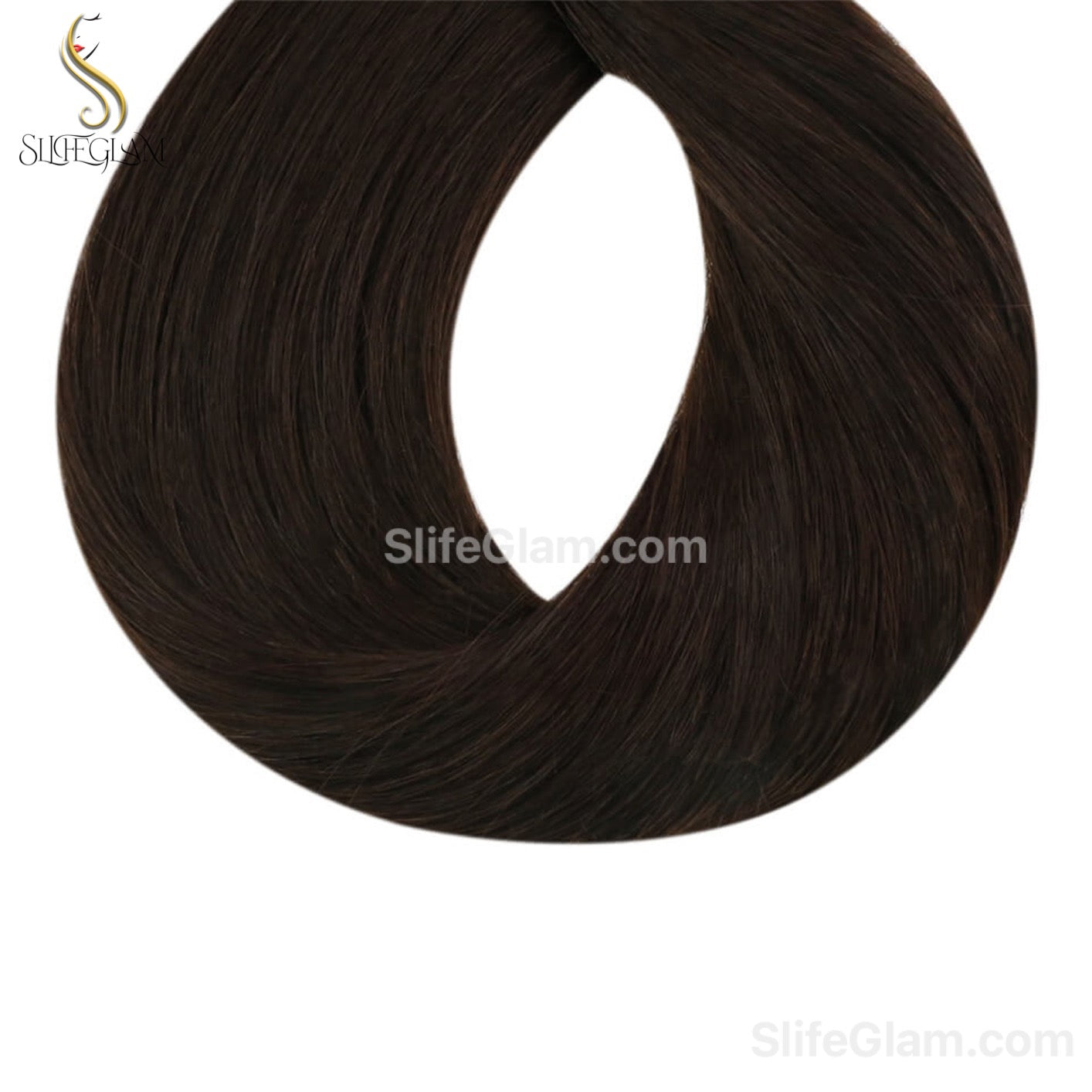 100% Human Nano Ring Hair Extensions 50G Black Brown Dark Color