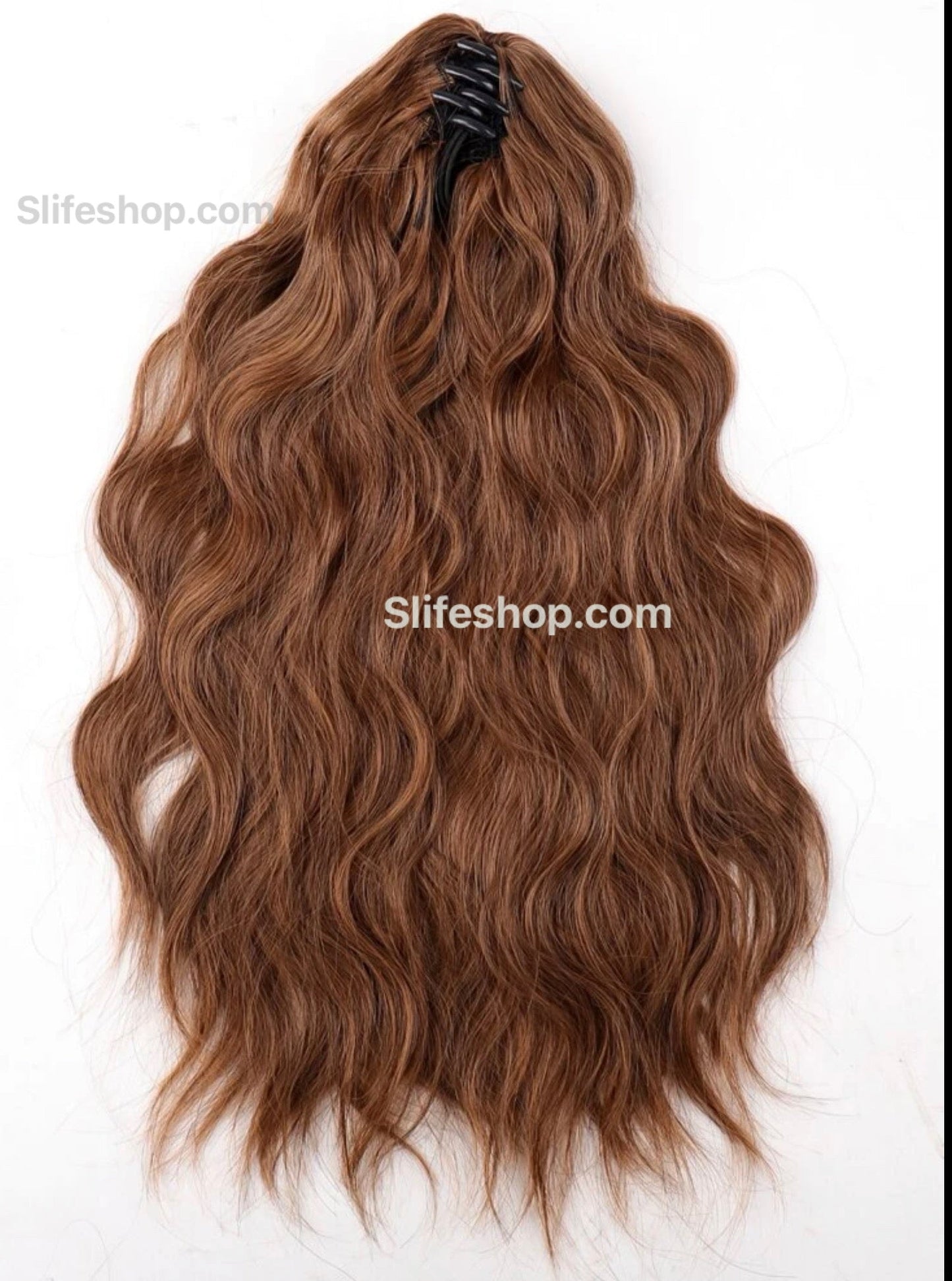 Long Curly Synthetic Pony Tail Hair Extension Blonde Brown Brunette  Natural Realistic Wig