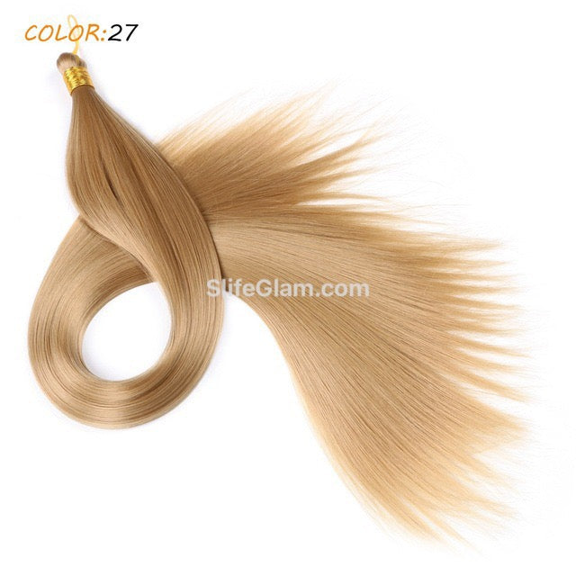 SlifeGlam Crochet Hair Bundle Straight Hair Extensions 22 inches Blonde Black Brown Hair Extensions