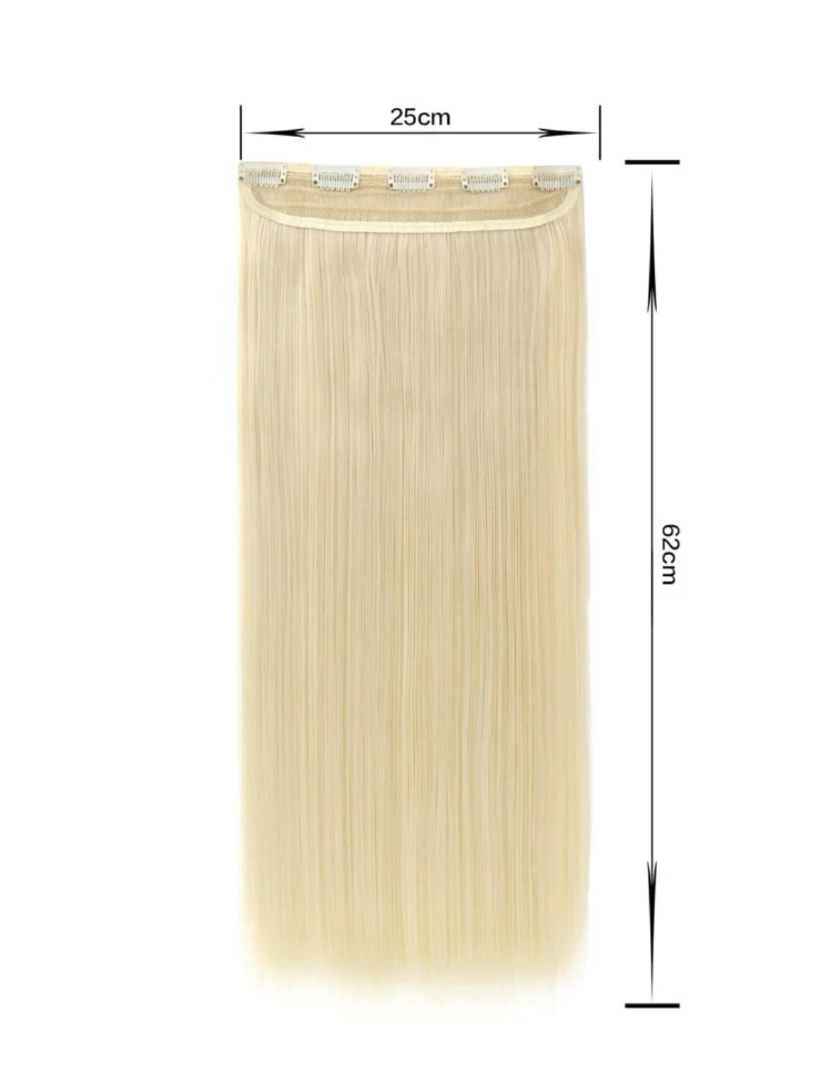 SlifeGlam One Big Piece Clip-in Straight  Hair Extensions 24 inches Platinum Blonde Hair Extensions