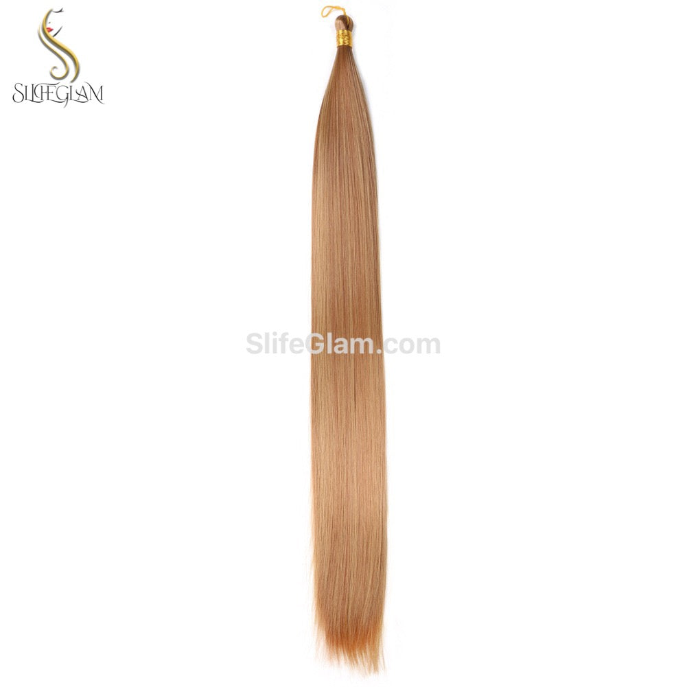 SlifeGlam Crochet Hair Bundle Straight Hair Extensions 22 inches Blonde Black Brown Hair Extensions