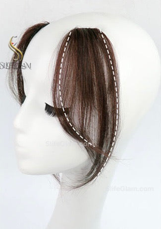 Human Remy Hair Side Bang Hair Extensions