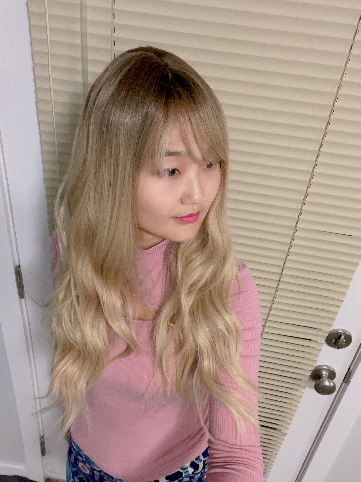 Long Wavy Blonde Wig Ombré Long Curly Blonde Wig Natural Realistic Ash Blonde Platinum Blonde