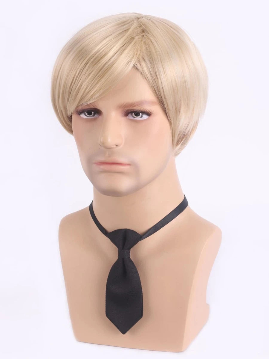 Short Men’s Wig Gender Neutral Wig Blonde Natural Realistic