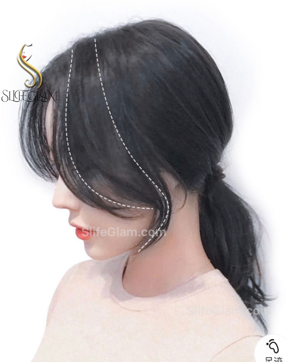 Human Remy Hair Side Bang Hair Extensions