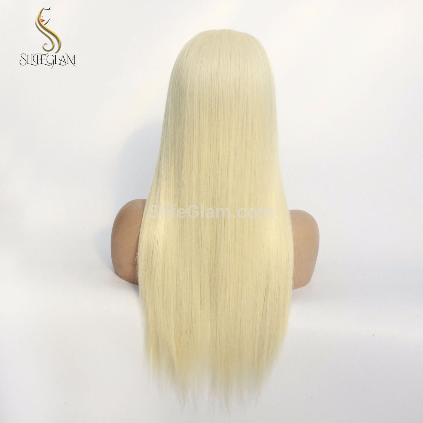 Beautiful Realistic Lace Front Straight Platinum Blonde Wig Natural Realistic