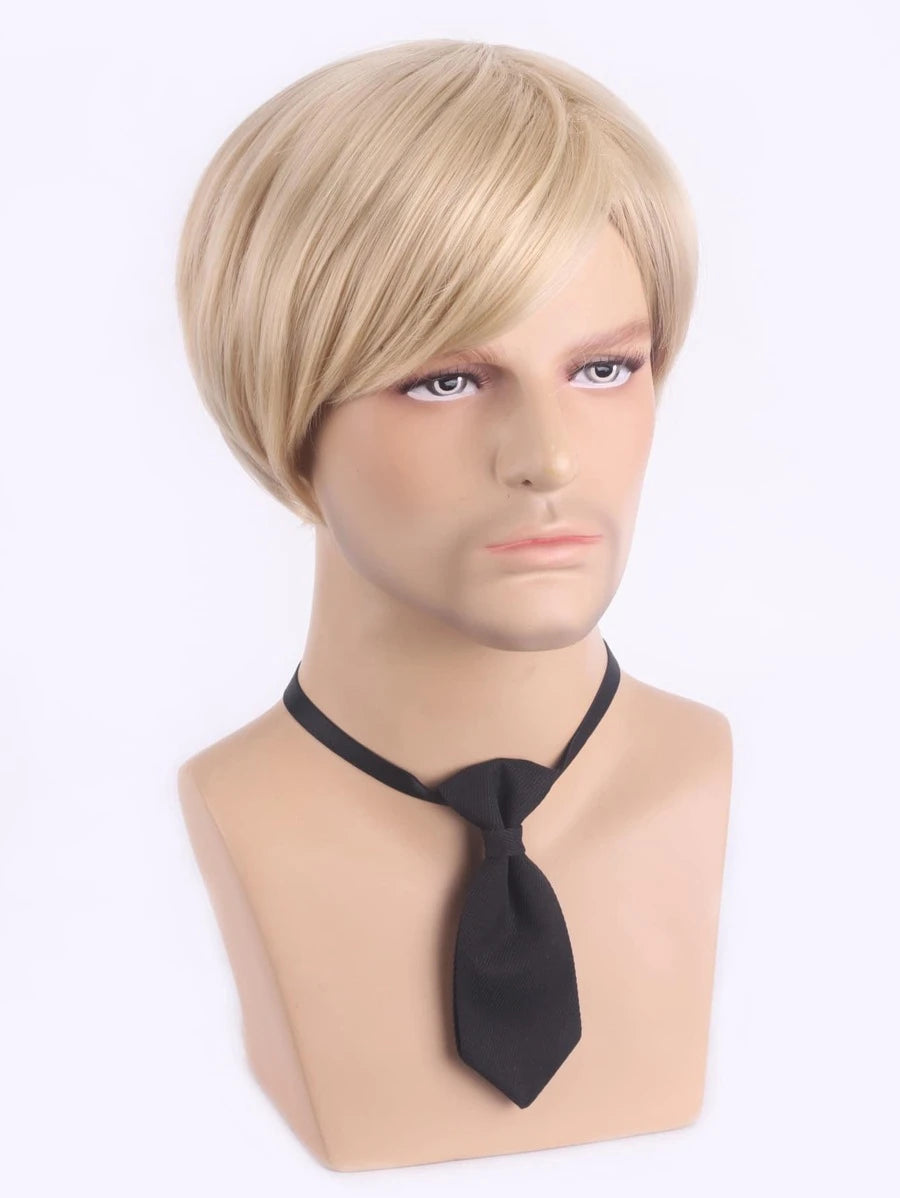 Short Men’s Wig Gender Neutral Wig Blonde Natural Realistic