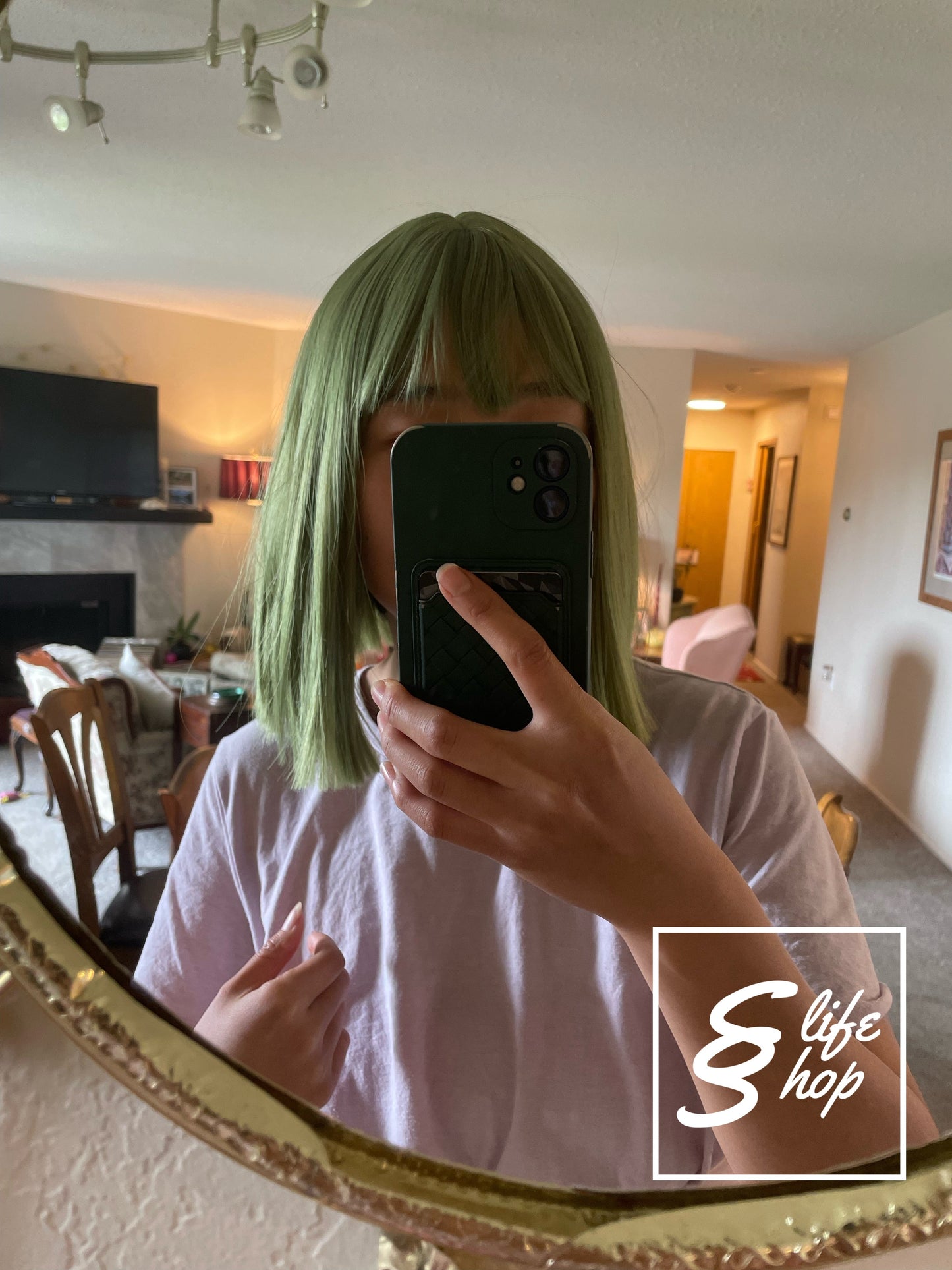 Elf Like Electric Green Short Straight Bob Wig Natural Realistic Halloween Wig